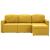 Canapea extensibilă modulară cu 3 locuri galben material textil GartenMobel Dekor
