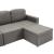 Canapea extensibilă modulară, 3 locuri, gri taupe, textil GartenMobel Dekor