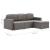 Canapea extensibilă modulară, 3 locuri, gri taupe, textil GartenMobel Dekor