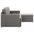 Canapea extensibilă modulară, 3 locuri, gri taupe, textil GartenMobel Dekor