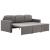 Canapea extensibilă modulară, 3 locuri, gri taupe, textil GartenMobel Dekor