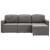 Canapea extensibilă modulară, 3 locuri, gri taupe, textil GartenMobel Dekor