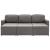 Canapea extensibilă modulară, 3 locuri, gri taupe, textil GartenMobel Dekor