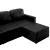 Canapea extensibilă modulară, 3 locuri, negru, piele ecologică GartenMobel Dekor