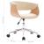 Scaune de sufragerie pivotante 4 buc. crem piele artificială GartenMobel Dekor