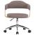 Scaune pivotante masă, 4 buc., gri taupe, lemn curbat & textil GartenMobel Dekor