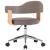 Scaune pivotante masă, 6 buc., gri taupe, lemn curbat & textil  GartenMobel Dekor