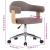 Scaune pivotante masă, 6 buc., gri taupe, lemn curbat & textil  GartenMobel Dekor