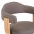 Scaune pivotante masă, 6 buc., gri taupe, lemn curbat & textil  GartenMobel Dekor