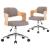 Scaune pivotante, 2 buc., gri taupe, lemn curbat & textil GartenMobel Dekor
