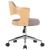 Scaune pivotante, 2 buc., gri taupe, lemn curbat & textil GartenMobel Dekor