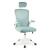 Scaun de birou ergonomic cu brațe rabatabile, alb/albastru, 58 x 48 / 50 x 50 cm Best CarHome