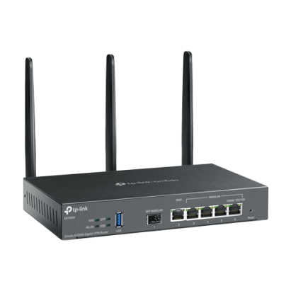 Router VPN, Wi-Fi 6, AX3000, 1 x SFP Gigabit, 5 x RJ45 Gigabit, 1 x USB - TP-Link Omada ER706W SafetyGuard Surveillance