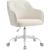 SONGMICS Scaun birou rotativ, reglabil pe inaltime, material sherpa si PU, cadru otel, 64x64x83-93 cm, bej Household NewTrend