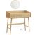 SONGMICS Masuta de toaleta cu oglinda iluminata LED, 3 sertare aspect ratan, stil boho, MDF si lemn, 80x43x135 cm, bej Household NewTrend