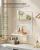 SONGMICS Suport prosoape pliabil de perete, cu 5 bare, polita de depozitare, otel, 10x17x22 cm, alb Household NewTrend