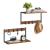 VASAGLE Cuier perete set 2 bucati, PAL si cadru metalic, 50x24x27 cm, maro rustic Household NewTrend