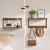 VASAGLE Cuier perete set 2 bucati, PAL si cadru metalic, 50x24x27 cm, maro rustic Household NewTrend
