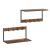 VASAGLE Cuier perete set 2 bucati, PAL si cadru metalic, 50x24x27 cm, maro rustic Household NewTrend
