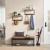 VASAGLE Cuier perete set 2 bucati, PAL si cadru metalic, 50x24x27 cm, maro rustic Household NewTrend