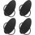 SONGMICS Set 4 carlige perete, design oval din otel, 5 kg per carlig, 9x5x7 cm, negru Household NewTrend
