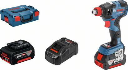 Bosch GDX 18V-200C Masina de infiletat si desfiletat cu impact cu acumulator + 2 x Acumulatori GBA 18V 5.0Ah + Incarcator rapid GAL 1880 CV + L-Boxx ProAdvanced PowerfulTools