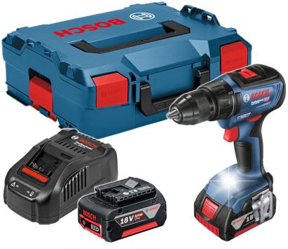 Bosch GSR 18V-50 Masina de gaurit si insurubat cu acumulator + 2 x Acumulatori GBA 18V 5.0Ah  + Incarcator GAL 1880 CV  + L-Boxx ProAdvanced PowerfulTools