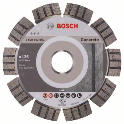 Bosch Disc diamantat Best for Concrete 125x22.23x2.2x12mm ProAdvanced PowerfulTools