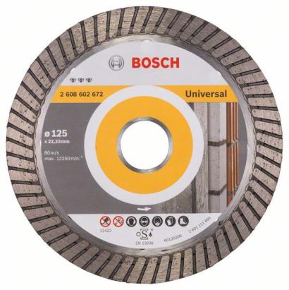 Bosch Disc diamantat Best for Universal Turbo 125x22,23x2.2x12mm ProAdvanced PowerfulTools
