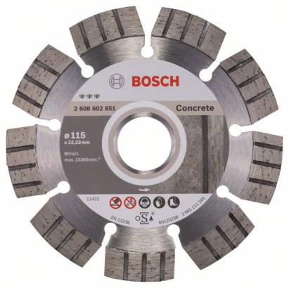 Bosch Disc diamantat Best for Concrete 115x22.23x2.2x12mm ProAdvanced PowerfulTools