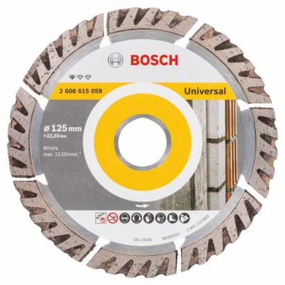 Bosch Disc de taiere diamantat Standard for Universal 125x22.23x2x10mm ProAdvanced PowerfulTools