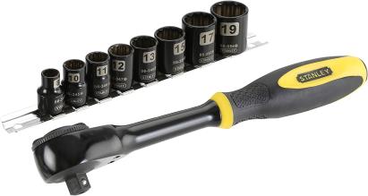 Stanley 0-94-606 Set 3/8 sfm de 9 tubulare cu clichet ProAdvanced PowerfulTools