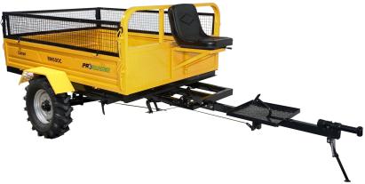 ProGARDEN Pachet Campo RM600C remorca 600kg motocultor, cu obloane inaltare, 1 osie, prindere bolt, roti profil agricol 6.00-12 ProAdvanced PowerfulTools