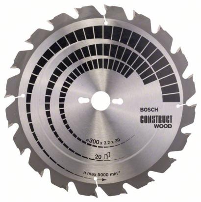 Bosch Panza ferastrau circular Construct Wood, 300x30x3.2mm, 20T ProAdvanced PowerfulTools