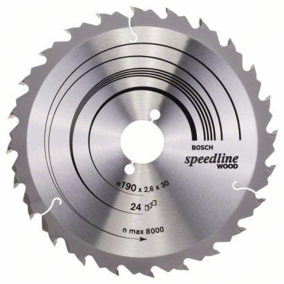 Bosch Panza ferastrau circular Speedline Wood, 190X30x2.4mm, 24T ProAdvanced PowerfulTools