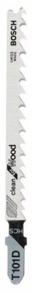 Bosch Set 5 panze ferastrau vertical T 101 D Clean for Wood, 100mm ProAdvanced PowerfulTools