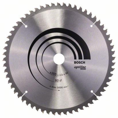 Bosch Panza ferastrau circular Optiline Wood, 305x30x2.5mm, 60T ProAdvanced PowerfulTools