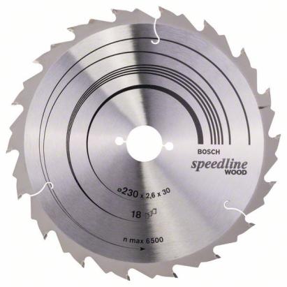 Bosch Panza ferastrau circular Speedline Wood, 230X30x2.4mm, 18T ProAdvanced PowerfulTools