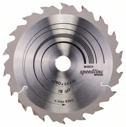 Bosch Panza ferastrau circular Speedline Wood, 160X20x2.2mm, 18T ProAdvanced PowerfulTools