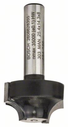 Bosch Freza pentru realizarea muchiilor E, 8mm, R1 6.3mm, D 25.4mm, L 14mm, G 46mm ProAdvanced PowerfulTools