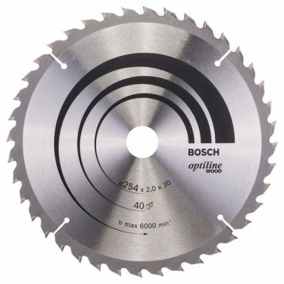 Bosch Panza ferastrau circular Optiline Wood, 254x30x2mm, 40T ProAdvanced PowerfulTools
