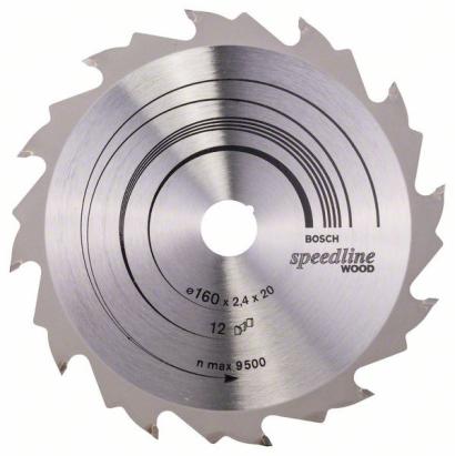 Bosch Panza ferastrau circular Speedline Wood, 160X20x2.2mm, 12T ProAdvanced PowerfulTools