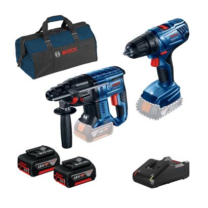 Bosch GBH 180-LI Ciocan rotopercutor brushless Li-Ion, 2J + GSR 180-LI Masina de gaurit si insurubat Li-Ion, 54Nm + 2 acumulatori Li-Ion, 4Ah + Geanta textil ProAdvanced PowerfulTools