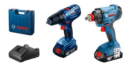 Bosch Kit 2 scule 18V GSR 180-LI Masina de gaurit si insurubat cu 2 acumulatori Li-Ion, 1.5Ah, 54Nm + GDX 180-LI Masina de insurubat cu impact, 180Nm + Valiza ProAdvanced PowerfulTools