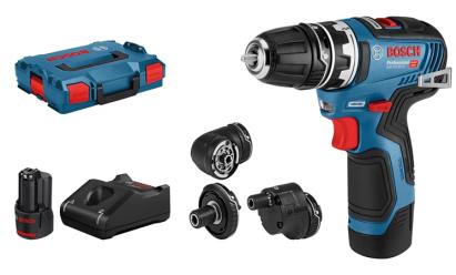 Bosch GSR 12V-35 FC Masina de gaurit si insurubat Li-Ion, 35Nm, 10mm + 2 x acumulatori GBA 12V, 3.0Ah + Incarcator rapid GAL 12V-40 + L-Boxx ProAdvanced PowerfulTools