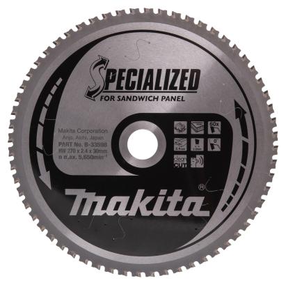 Makita B-33598 Panza circular panou sandwich 2.4x30x270mm, 60T ProAdvanced PowerfulTools