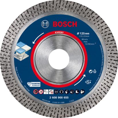 Bosch Disc diamantat Expert HardCeramic, 125x22.23x1.4x10mm ProAdvanced PowerfulTools