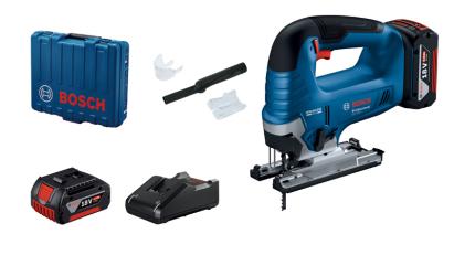 Bosch GST 185-LI Ferastrau vertical brushless 125mm + 2 acumulatori Li-Ion, 18V, 4Ah CoolPack + Incarcator rapid + variza profesionala ProAdvanced PowerfulTools