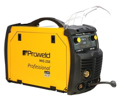 ProWELD MIG 250 Synergetic Invertor digital MIG/TIG/MMA 200A, Sudură oțel, inox, aluminiu, fontă, Afișaj LCD, reglaj sinergic ProAdvanced PowerfulTools