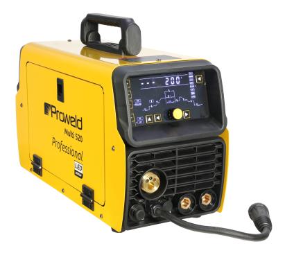 ProWELD Multi 520 Sudură și tăiere Oțel, Inox, Aluminiu, Fontă, 4 procese: MIG, TIG HF, MMA, plasmă CUT, 200A ProAdvanced PowerfulTools